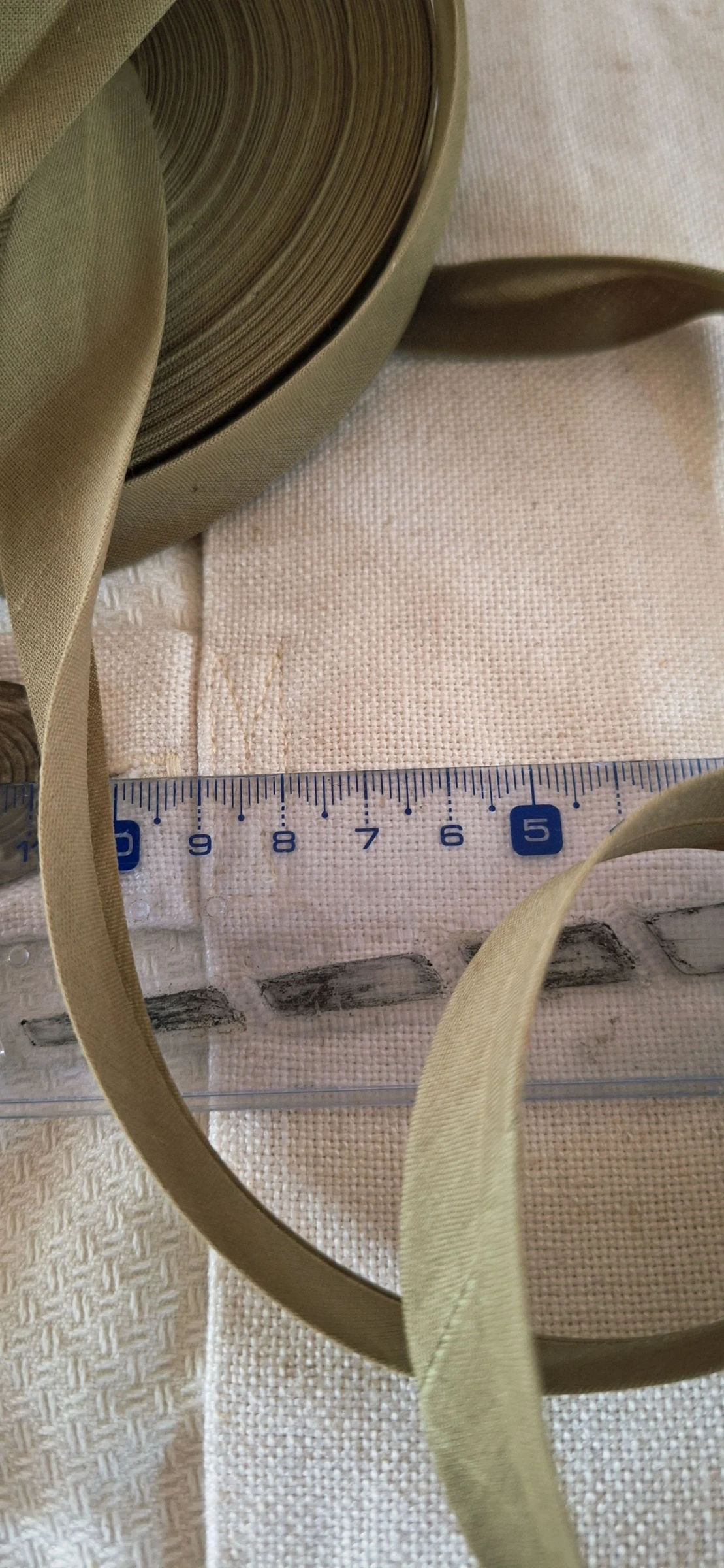 5 meter opgerolde bies kaki 20 mm – photo 4